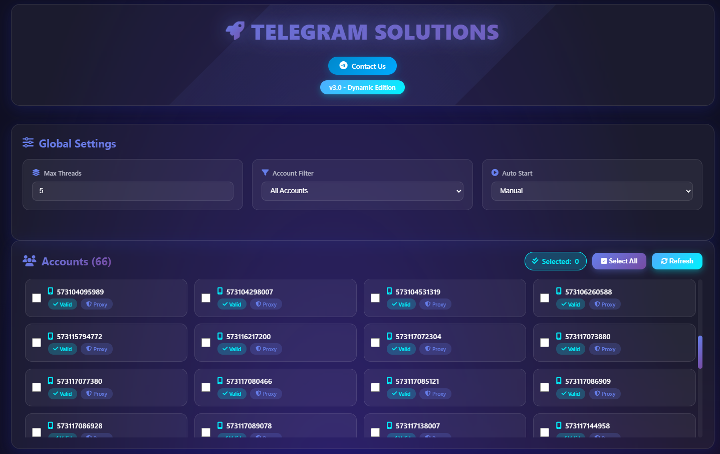 Telegram mass reporting software and panels advertise unsourced success rates that don't hold up
