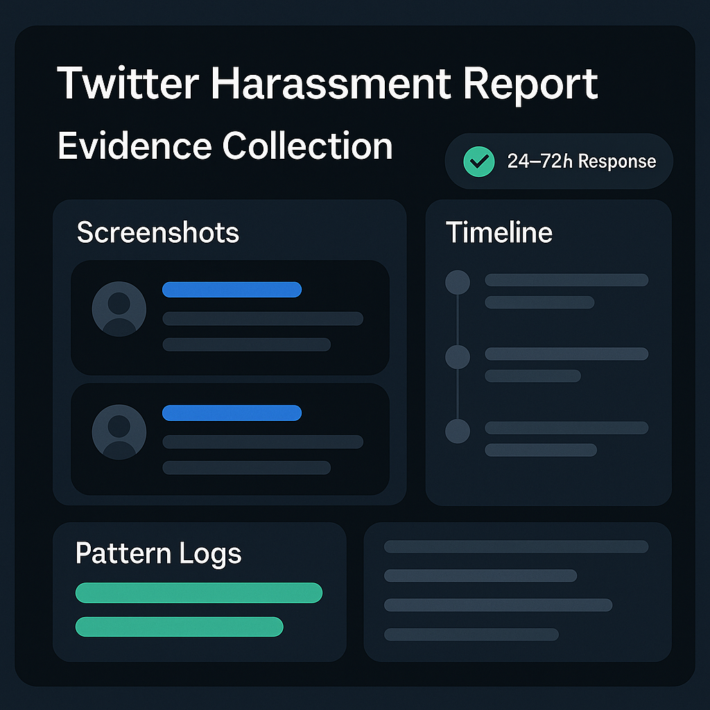Reporting targeted harassment on Twitter without misusing X's report tools